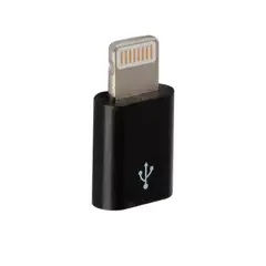GENERICO - ADAPTADOR DE LIGHTNING A MICRO USB NEGRO