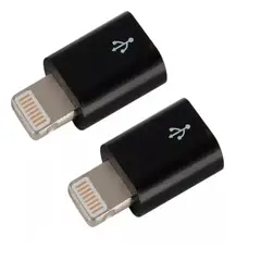 GENERICO - ADAPTADOR NEGRO DE LIGHTNING A MICRO USB