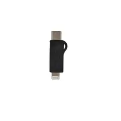 GENERICO - ADAPTADOR MICRO USB SR CONECTOR A TIPO C Y LIGHTNING NEGRO