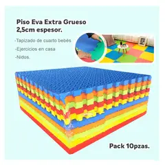 OEM - Piso de Goma Eva de 10 Piezas para Bebes 60x60 2.5 de espesor