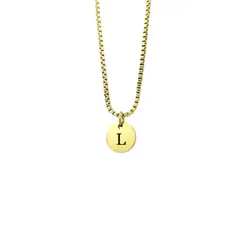GENERICO - Collar Inicial Letra L Enchapado en Oro 18K