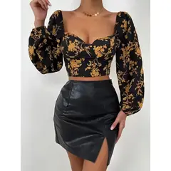 GENERICO - Blusa manga larga diseño floral