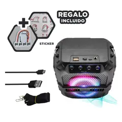 GENERICO - Parlante con Conexion a USB de 6pulg Y+Regalo Stickers