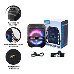 GENERICO - Pack6 Altavoz Facil de Llevar de 6pulg Y+Papel de Regalo