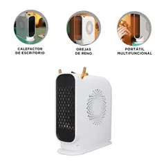 GENERICO - Pack6 Estufa para Escritorio Tierno de Reno en Blanco