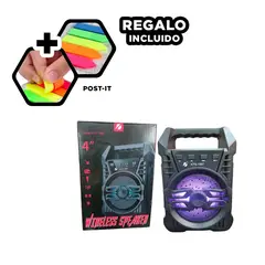 GENERICO - Pack6 Parlante Moderno de 4in en Negr Y+Banderitas Adhesivas