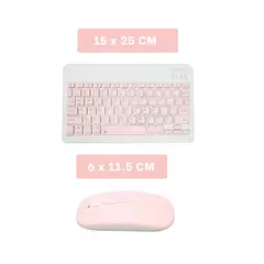 GENERICO - Pack4 Kit de Teclado y Mouse en Rosado Y+Regalo Agendita