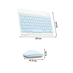 GENERICO - Pack4 Kit de Teclado y Mouse en Celeste Y+Regalo Agendita
