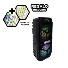 GENERICO - Parlante con Conexion GTS 2148 en Negro Y+Papel de Regalo