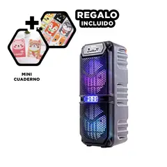 GENERICO - Parlante para Fiestas GTS 2148 en Negro Y+Regalo Agendita