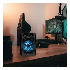 GENERICO - Pack2 Bocina de Buen Sonida de 4pulg Negro Y+Ligas de Regalo