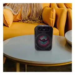 GENERICO - Pack4 Parlante con Bluetooth Negro 4pulg Y+Regalo Stickers