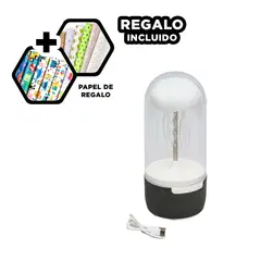 GENERICO - Parlante Estetico con Luces Transparentes Y+Papel de Regalo