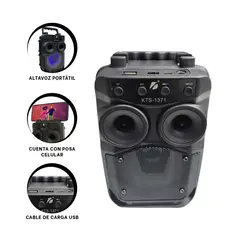 GENERICO - Pack6 Altavoz Portatil para Karaoke de Color Negro