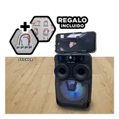 GENERICO - Pack6 Altavoz con Conexion Bluethoot Negro Y+Papel de Regalo