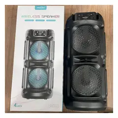 GENERICO - Pack2 Parlante Practico en Color Negro Y+Regalo Agendita