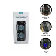 GENERICO - Pack4 Bocina Inalambrico en Negro Y+Banderitas Adhesivas