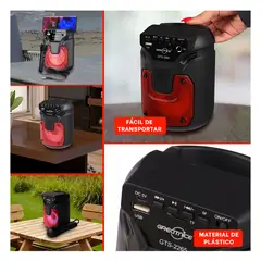 GENERICO - Pack6 Parlante Portatil en Tono Rojo Y+Regalo Agendita