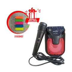 GENERICO - Pack6 Parlante Practico en Rojo Y+Banderitas Adhesivas