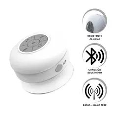 GENERICO - Pack4 Speaker con Proteccion Blanco Y+Banderitas Adhesivas