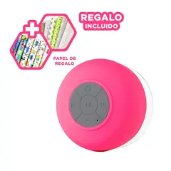 GENERICO - Speaker Estetico de Bano Color Rosado Y+Papel de Regalo