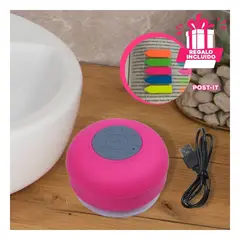 GENERICO - Pack12 Speaker en Color Rosado Y+Banderitas Adhesivas