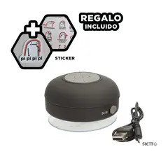 GENERICO - Speaker de Diseno Compacto en Negro Y+Regalo Stickers