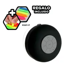 GENERICO - Parlante para Banos en Negro Y+Post-it Adhesivos