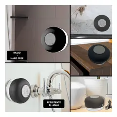 GENERICO - Pack6 Altavoz Resistente al Agua Negro Y+Regalo Agendita