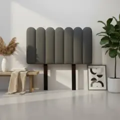 MUEBLES MACRUMO - Cabecera Alta Ginebra King - Color Gris oscuro