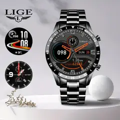 LIGE - SmartWatch BW0189 pantalla HD de 1.3" acero inoxidable