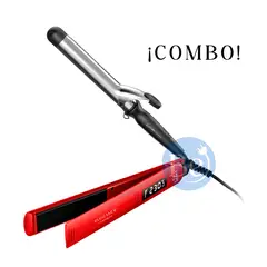 GAMA - Combo Alisadora Elegance BECHS0000001072 y Rizador SalonCurl 32mm