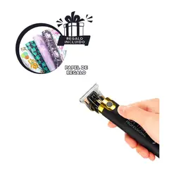 RYBIU IMPORT - Peluquera de Cabellera en Negro y Dorado Y+Papel de Regalo