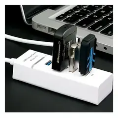 RYBIU IMPORT - Pack6 Interfaz de USB para PC en Blanco Y+Papel de Regalo