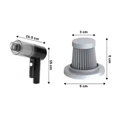 RYBIU IMPORT - Pack4 Aspiradora 3 en 1 de Mano Negro Y+Regalo Stickers