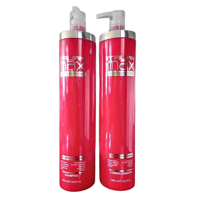 ITALIAN MAX - Pack Post Química Shampoo 1L + Acondicionador 1L