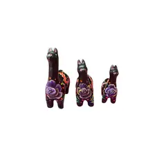 ACHALLAY ARTESANIA DE BARRO - Set de Llamitas de Pucara - 3 Piezas