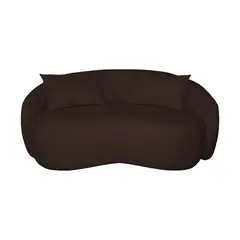 BARAKA HOME - Sofá Minimalista Ancona 2 Cuerpos - Chocolate
