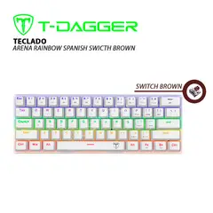 T-DAGGER - TECLADO ARENA RAINBOW SPANISH SWICTH BROWN
