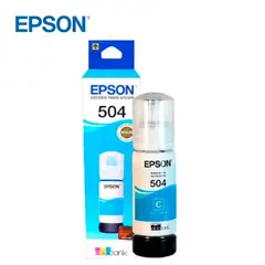 EPSON - Botella de Tinta 504 Cyan L4150/L4160/L4260/L6171/L6270