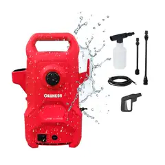 RANKOR - Hidrolavadora Eléctrica 1400w Con Shampunera Rojo