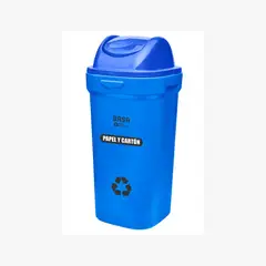 BASA - PAPELERA BODEGUITA VAIVÉN 50 L ECOBASA Azul.