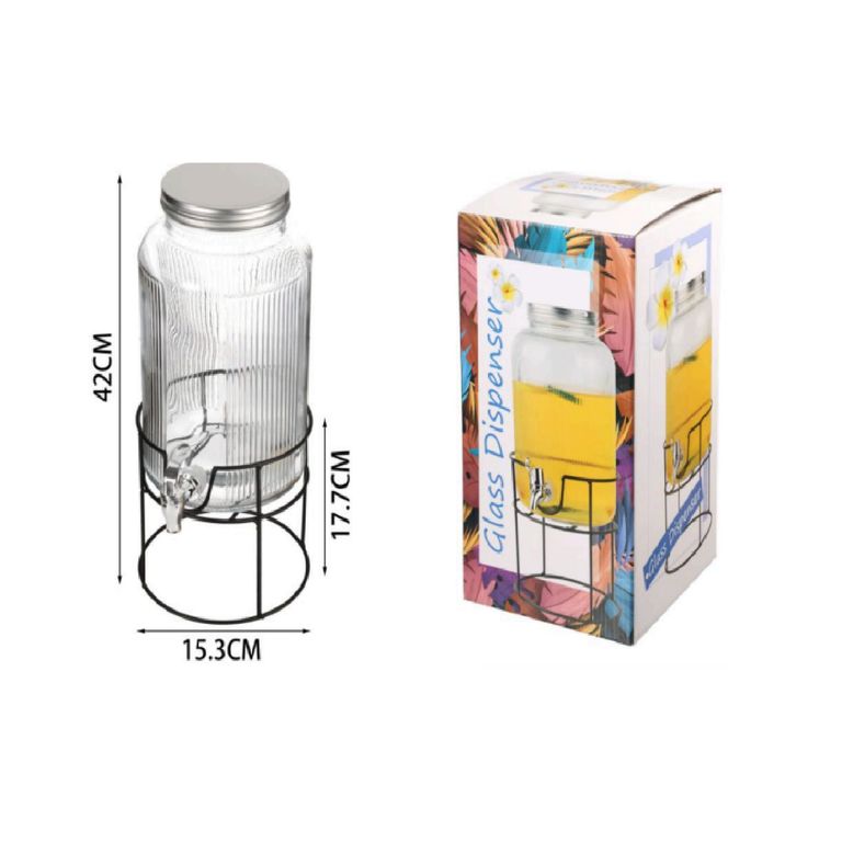 Dispensador De Agua De Vidrio 6 L + Base