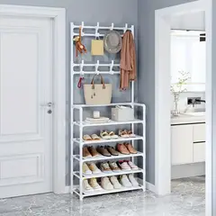 GENERICO - ZAPATERA ORGANIZADORA CON PERCHERO 5 NIVELES