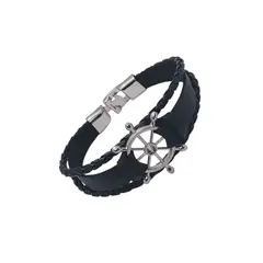 GENERICO - Pulsera de Cuero Unisex - Timonel
