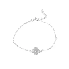CLEO JOYAS & ACCESORIOS - Pulsera Trebol Plata