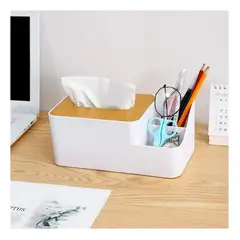 RYBIU IMPORT - Pack2 Servilletero con 2 Espacios en Blanc Y+Regalo Agendita