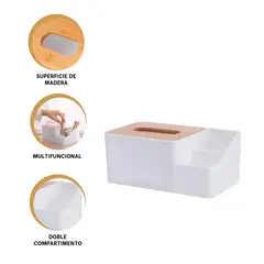 RYBIU IMPORT - Pack2 Servilletero con 2 Espacios en Blanc Y+Regalo Agendita