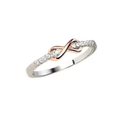 CLEO JOYAS & ACCESORIOS - Anillo Eternal Promise Infinite Plata Oro 18k