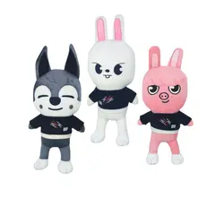 GENERICO - Pack 3 peluches Stray Kids Wolf Leebit Dwaekki